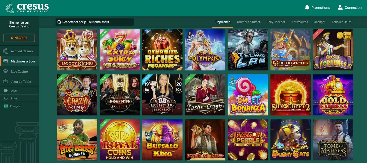 Avis sur le casino en ligne Cresus